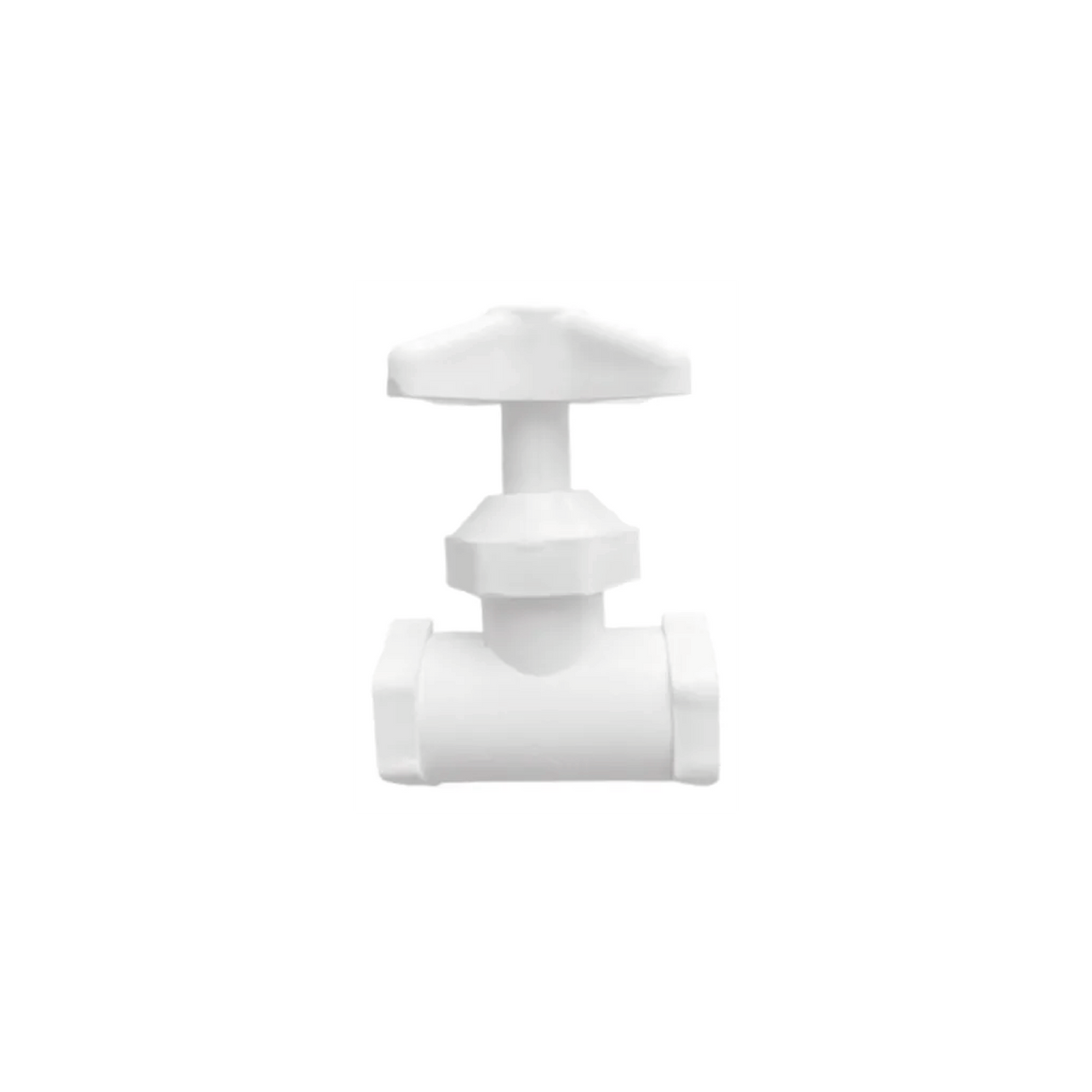 Hulcen llave de paso 1/2 plastico 10PZ blanca