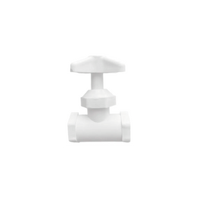 Hulcen llave de paso 1/2 plastico 10PZ blanca