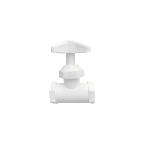 Hulcen llave de paso 1/2 plastico 10PZ blanca