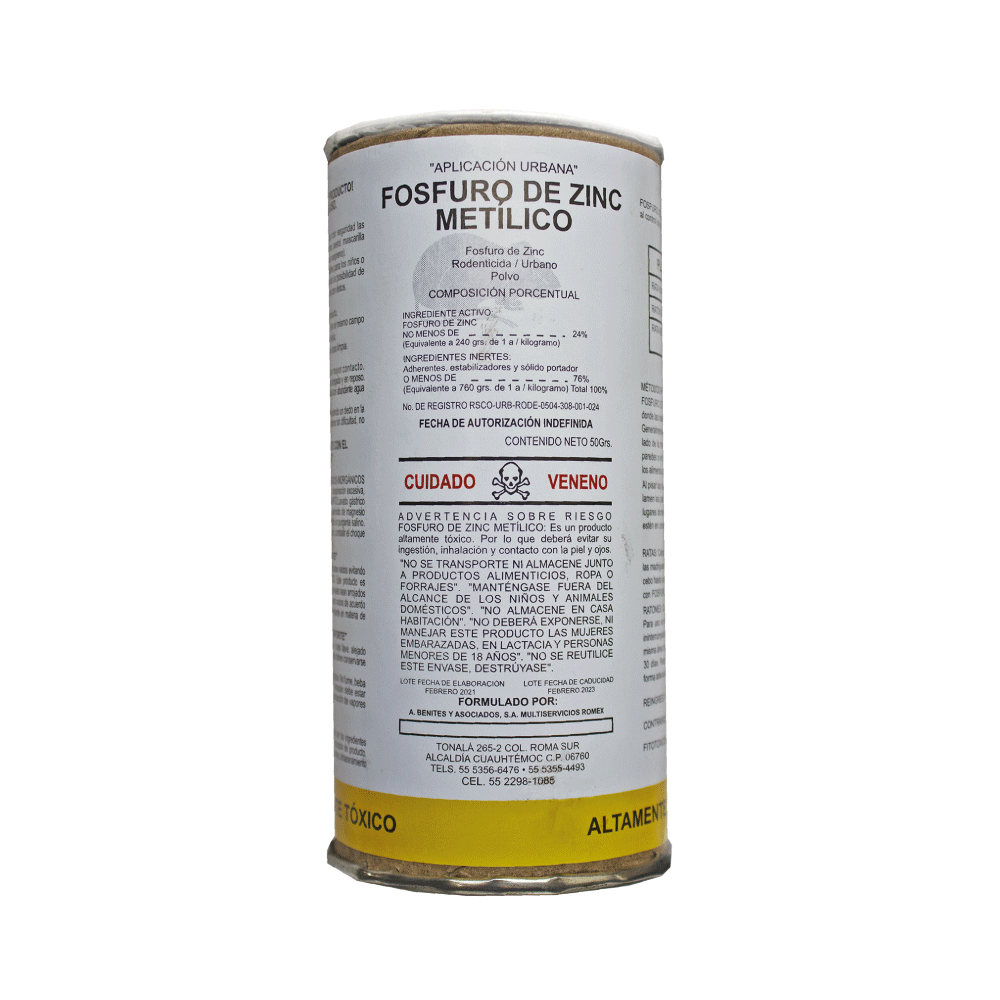 Romex fosfuro de zinc bote 50 grs.