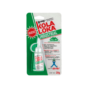 Kolaloka pegamento industrial instantaneo 1000 baja viscosidad 20G. *12*