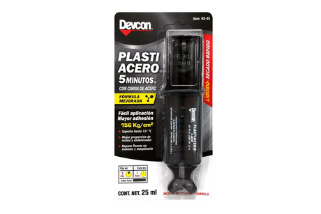 Plastiacero jeringa R5-45 5 minutos negro