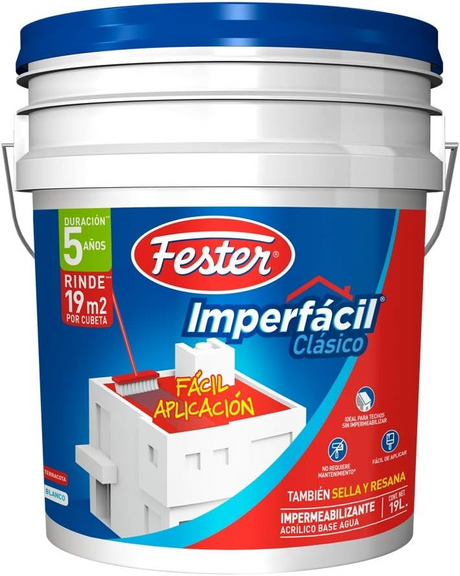 Fester imperfacil clasico 5 aã‘os blanco 19L