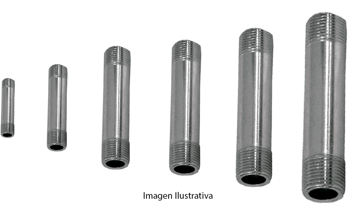 Ninsa niple galvan 6MMX51 mm = 1/4X2