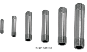 Ninsa niple galvan 6MMX51 mm = 1/4X2