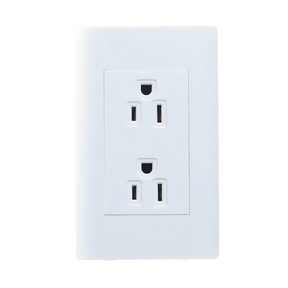 Lucek placa contacto duplex blanco