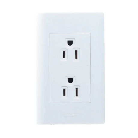 Lucek placa contacto duplex blanco