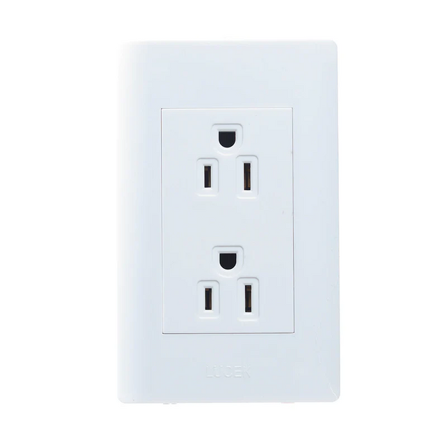 Lucek placa contacto duplex blanco