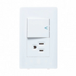 Lucek placa con apag-contacto 1M blanco