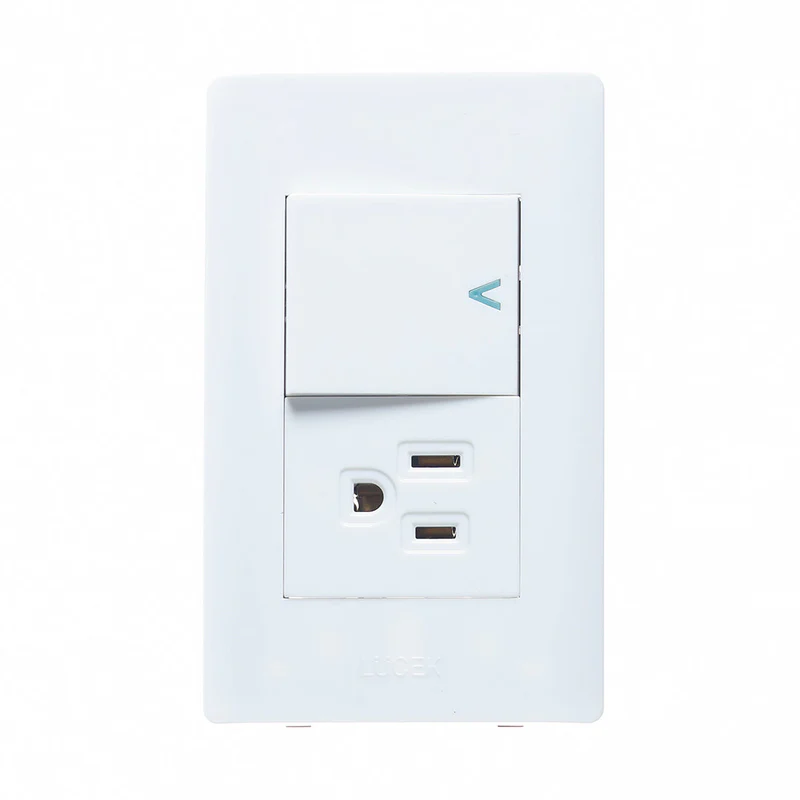 Lucek placa con apag-contacto 1M blanco