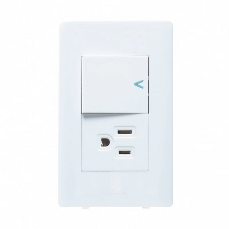 Lucek placa con apag-contacto 1M blanco