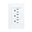 Lucek placa con 3 contactos blanco 1 modulo