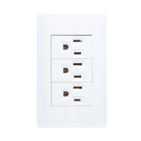 Lucek placa con 3 contactos blanco 1 modulo
