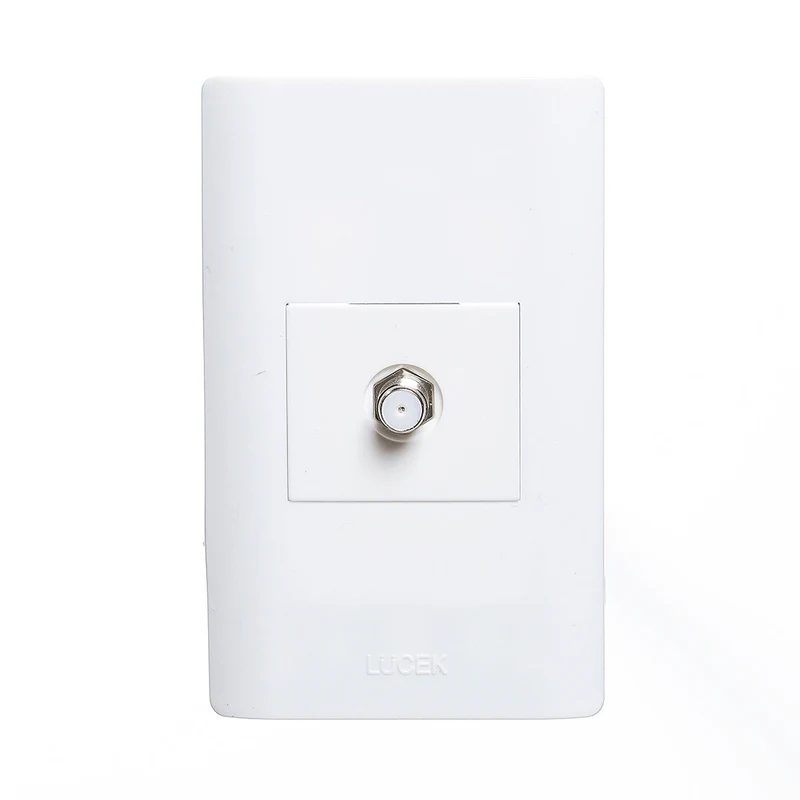 Lucek placa 1 mod toma coaxial blanco