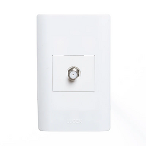 Lucek placa 1 mod toma coaxial blanco