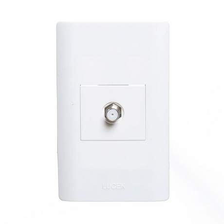 Lucek placa 1 mod toma coaxial blanco