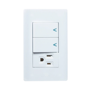 Lucek placa 2 apaga 1 contactos blanco