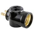 IUSA porta lampara clavija negro 310756
