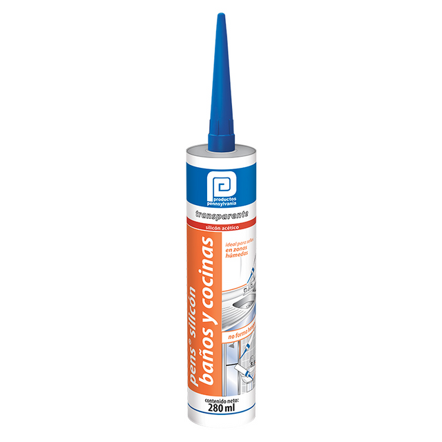 Pennsylvania pens silicon baã‘os y cocinas transparente cartucho 280 ml.