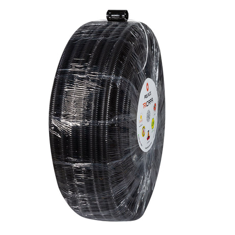 Poliflex ranurado 1/4 negro 100 m