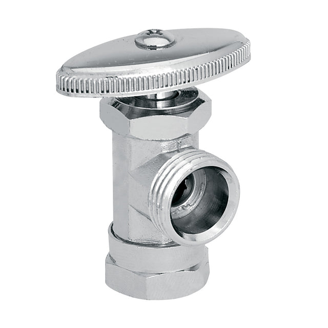 Dica 3401BSC llave de control angular de laton con barrilito y contratuerca 1/2 (13 mm.)