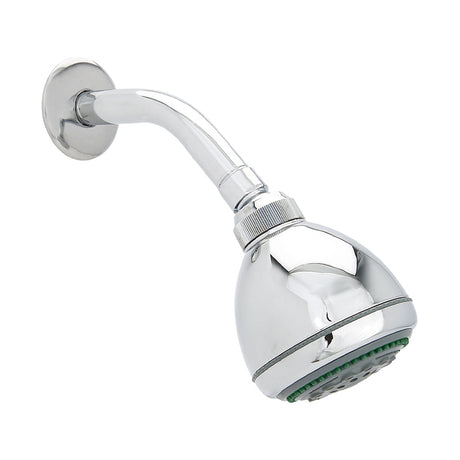 Dica 4509B regadera 3 pulg. de cebolla con funciones, brazo y chapeton cromo