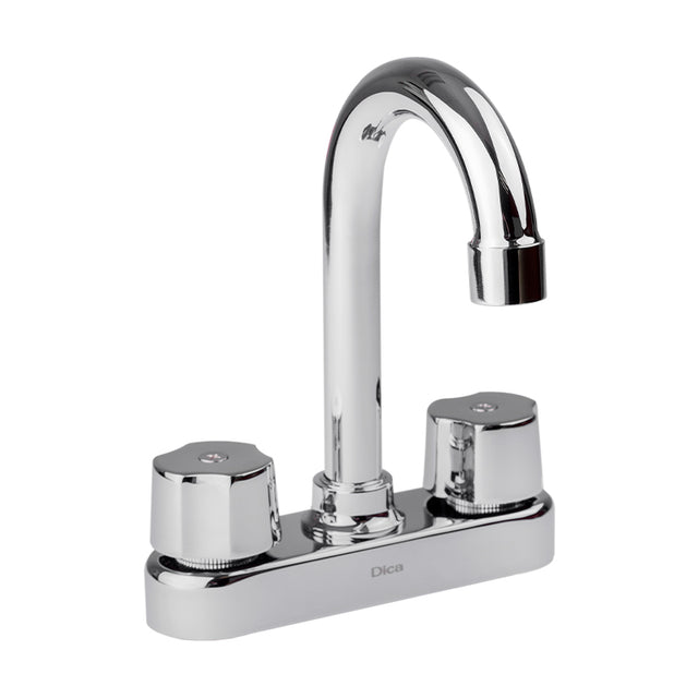 Dica 4060 mezcl. de 4 pulg. para lavabo con cubierta y manerales tipo bar cuello alto palanca queen
