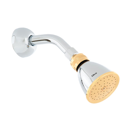 Dica 4510B regadera 2 pulg. de cebolla con brazo y chapeton cromo