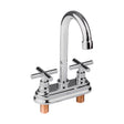 Dica 4061 mezcl. ecol. de 4 pulg. para lavabo con cubierta y manerales tipo bar cuello alto palanca cruceta