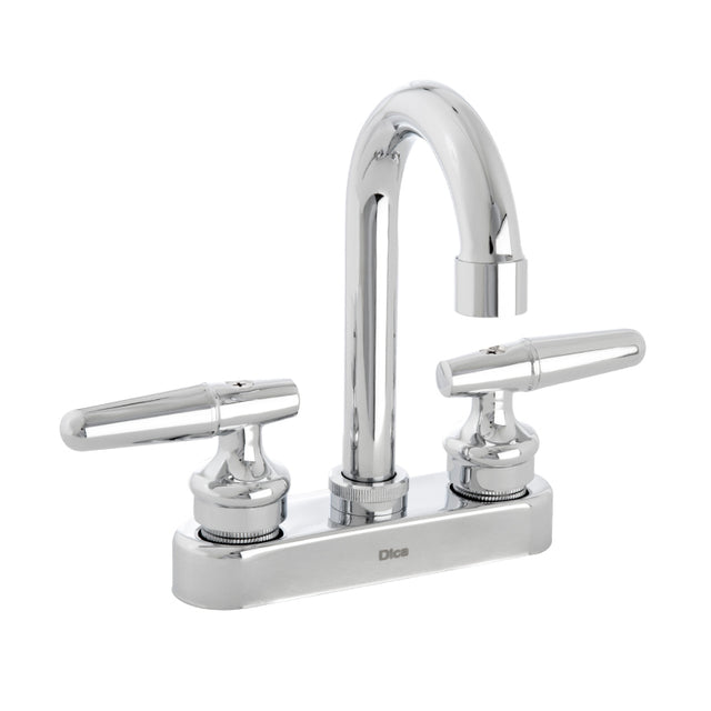 Dica 4051 mezcl. ecol. de 4 pulg. para lavabo con cubierta y manerales tipo palanca cromada
