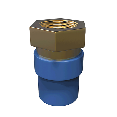 CPVC fg azul adapatador h metalico 1/2