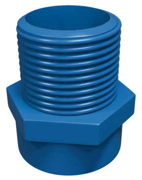 CPVC fg azul adapatador m plastico 3/4