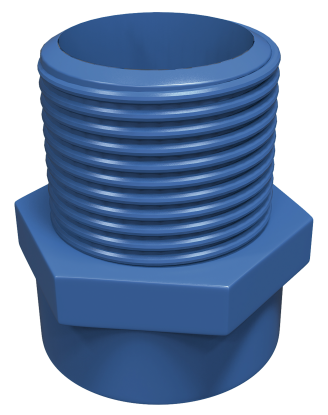 CPVC fg azul adapatador m plastico 3/4