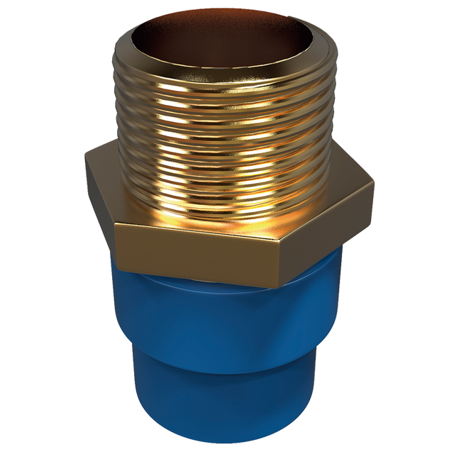 CPVC fg azul adapatador m metalico 3/4