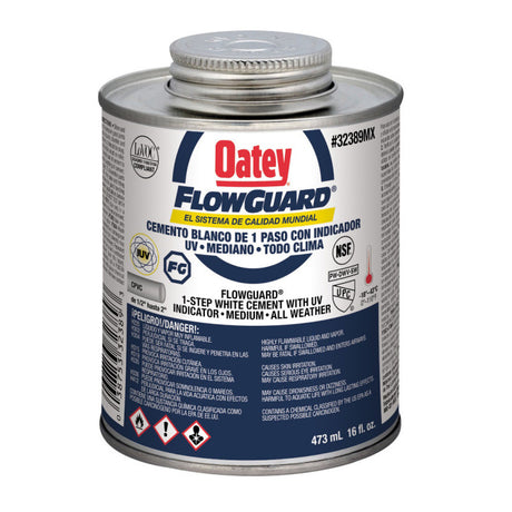 Oatey etiqueta azul flowguard ultravioleta 2 oz. (59 ml)