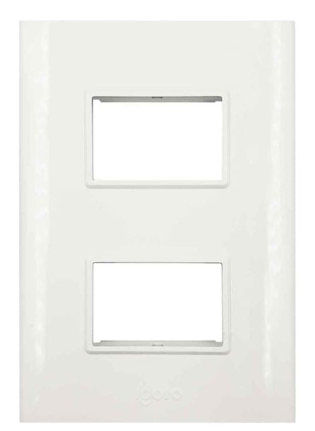 Igoto placa 2 modulos blanco / lugano PB1202-B