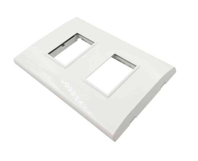 Igoto placa 2 modulos blanco / lugano PB1202-B - imagen 2