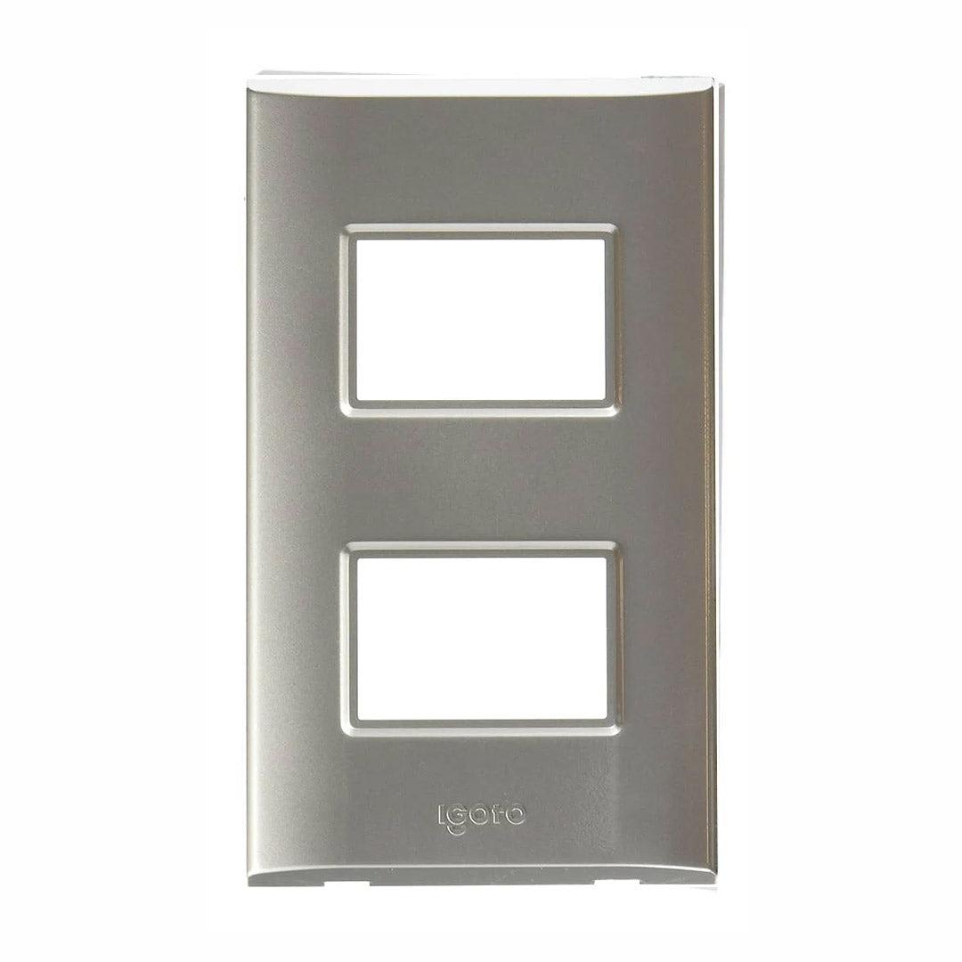 Igoto placa 2 modulos madera caoba / lugano PB1202-MC