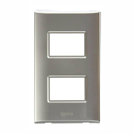 Igoto placa 2 modulos madera caoba / lugano PB1202-MC