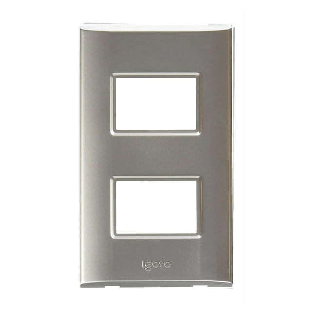 Igoto placa 2 modulos madera caoba / lugano PB1202-MC