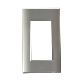 Igoto placa 3 modulos plateada / lugano PB1203-P