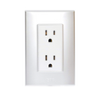 Igoto contacto duplex con placa plateado/blanco / lugano PB105/2-A/b