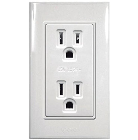 Igoto contacto duplex con placa blanco / lugano PB105/2-B