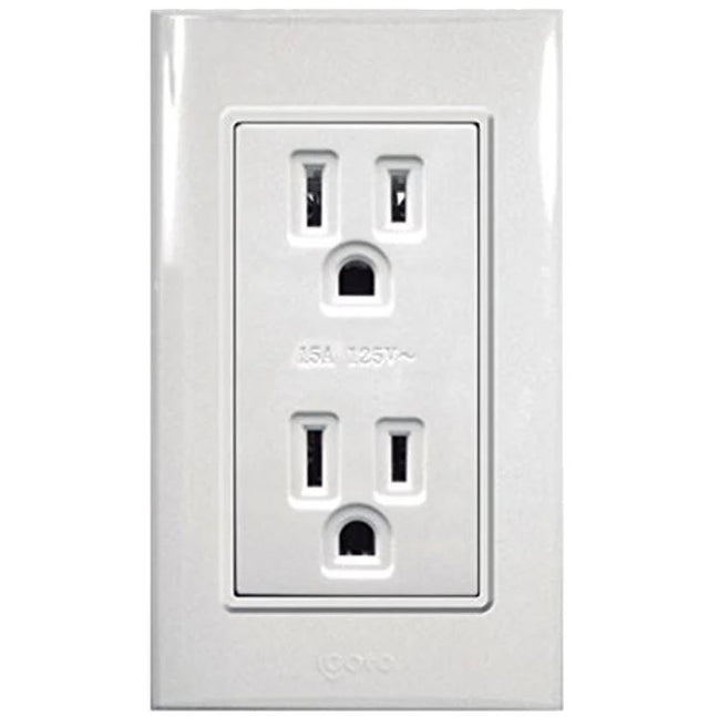 Igoto contacto duplex con placa blanco / lugano PB105/2-B