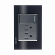 Lucek cristal negro 1 interruptor sencillo y 2 contactos 1 modulo