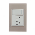 Lucek cristal dorado 1 interruptor sencillo y 2 contactos 1 modulo