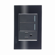 Lucek cristal negro 2 interruptores sencillos y 1 contacto 1 modulo