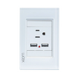 Lucek cristal blanco 1 contacto y 2 entradas USB