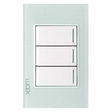 Lucek cristal aqua 3 interruptores sencillos 1 modulo