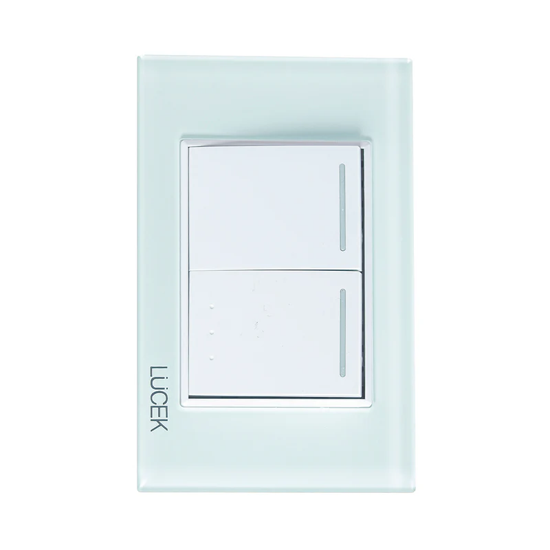 Lucek cristal aqua 1 interruptor sencillo y 1 escalera 1.5 mod